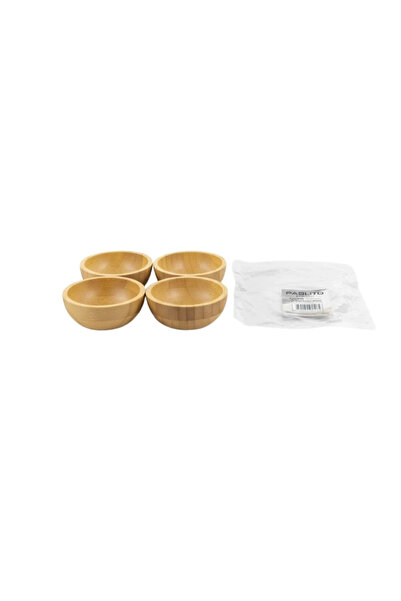 ELİSY 4-Piece Bamboo Mini Snack Bowl
