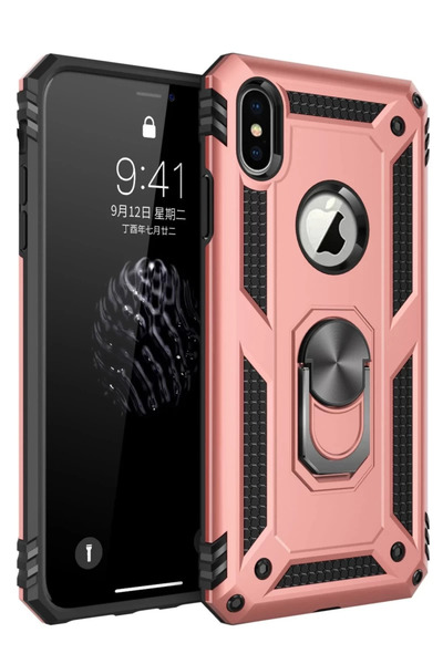 northcity n Apple iPhone X Compatible Case Sofia Ring Silicone Cover - Rose