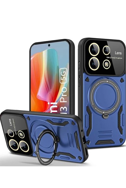 Bezos Xiaomi Redmi Note 13 Pro 5g Compatible Case with Joy Lens Stand - Navy ...