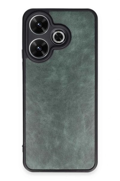 northcity n Xiaomi Redmi 13 4g Compatible Case Aras Leather Cover - Dark Green