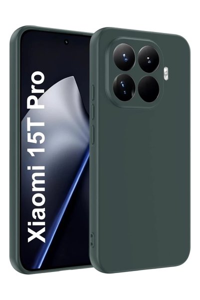 Bezos غطاء سيليكون متوافق مع هاتف Xiaomi Mi 15T Pro - أخضر داكن