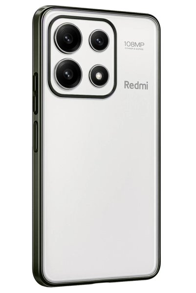 Generic Brand حافظة سيليكون متوافقة مع هاتف Xiaomi Poco X6 Pro مع عدسة - أخضر