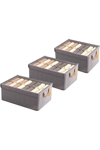 LinJie Storage Bins With Lids,Clothing Storage Box, Foldable Fabric Dustproof...