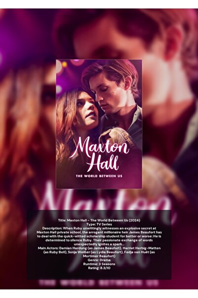 OEM Αφίσα Ινφογραφικό Maxton Hall – Ο Κόσμος Μεταξύ Εμάς, Διακόσμηση τοίχου, ...
