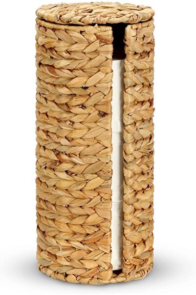 GENERAL Toilet Paper Storage Basket with Lid – Holds 3 Extra Rolls – Free Sta...
