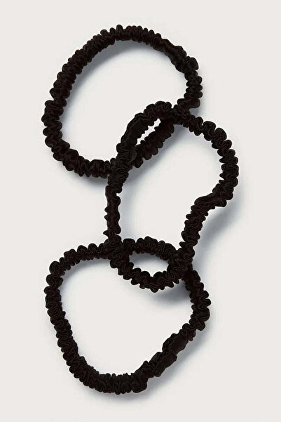 THE WHITE COMPANY Set of 3 Pure Silk Black Women's Hair Clips - Black