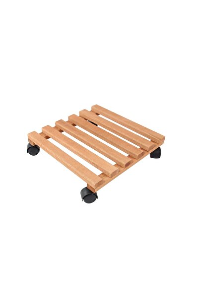 OEM Suport ghiveci flori, mobil, patrat, cires, 35 x 35 cm