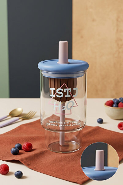 Kitchen Life Recipient pentru apă detoxifiantă din sticlă borosilicată de 710...