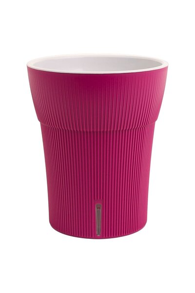 OEM Dali Dea plastic pot, self-watering, indoor, round, fuchsia, D 12.5 cm