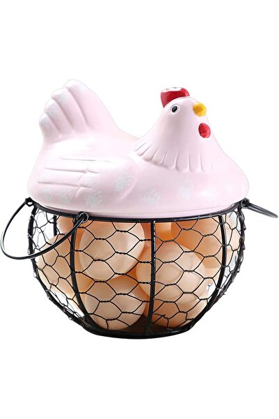 GENERAL JannahMehr Egg Storage Basket - Freestanding Wire Chicken Egg Storage...