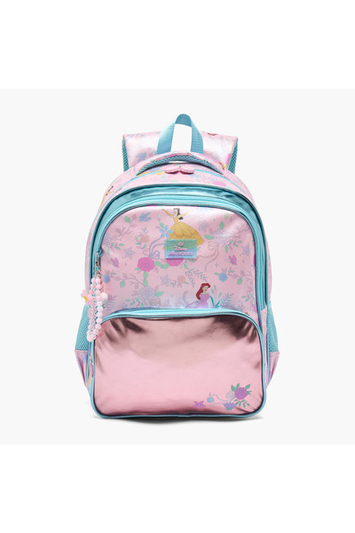 Disney Princess Print Backpack for Girls 5-8 Years with Laptop Compartment - ...