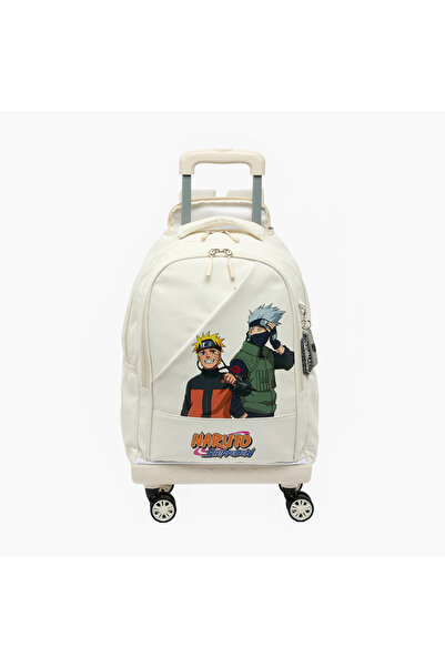 NARUTO حقيبة ترولي مطبوعة من شيبودن للأولاد من 8 إلى 12 سنة بمقبض قابل للسحب ...