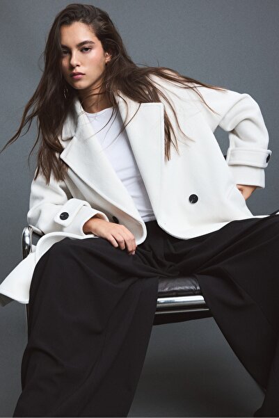 Stradivarius Yumuşak dokulu uzun oversize kaban
