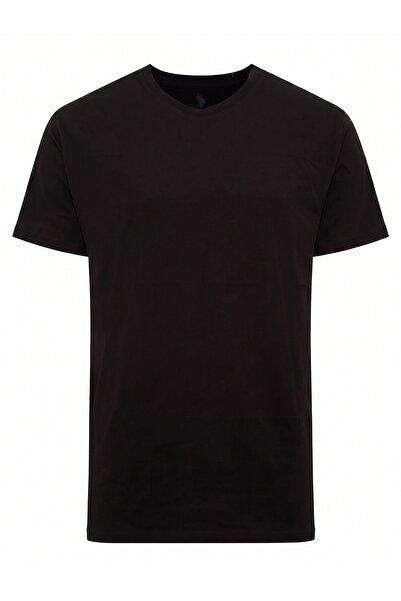 Uspa Men's Cotton t-shirt with round collar and discreet logo, regular fit