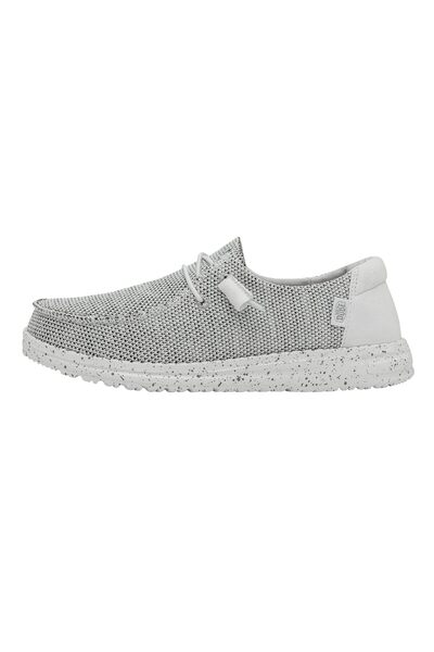 HEY DUDE HEYDUDE Womens Wendy Sox Slip On Shoe, Stone White Size 8 Textile Up...