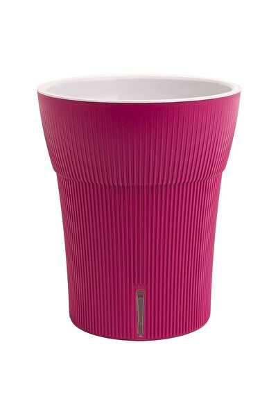 OEM Dali Dea plastic pot, self-watering, indoor, round, fuchsia, D 14.7 cm