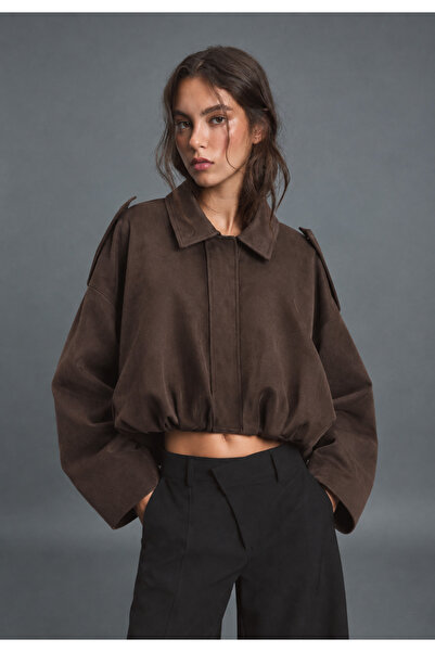 ESLENTA Oversize Suede Jacket