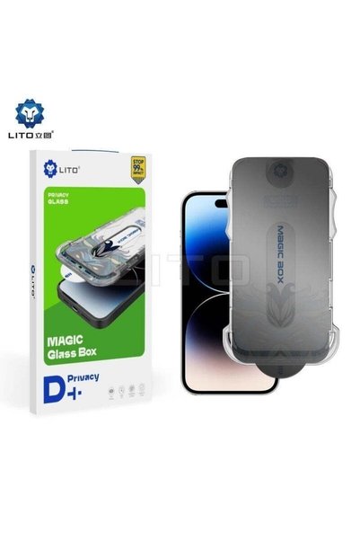 Lito Magic Privacy Film for iPhone 14 Pro Max, Glass Box, D+ Tools - Black