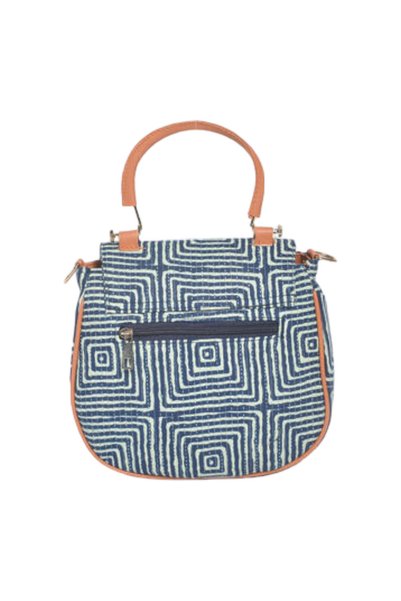 Generic Handcrafted Blue Print Handbag & Crossbody – Bold & Versatile