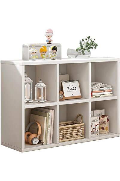 GENERAL 6-Cube Freestanding Display Shelf, Wooden Multi Tier Bookcase, Displa...
