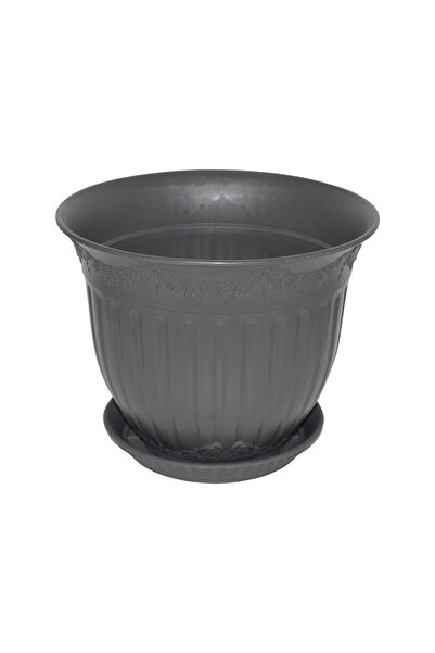 OEM Calla plastic pot, with saucer, anthracite, D 30 cm