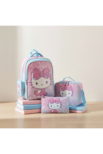 SANRIO Hello Kitty 3-Piece School Backpack Set for Girls 5-8 Years with Lunch...