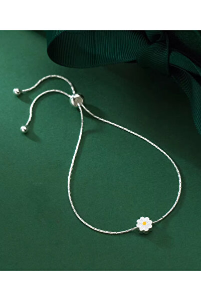 zerzembe Daisy flower bracelet silver