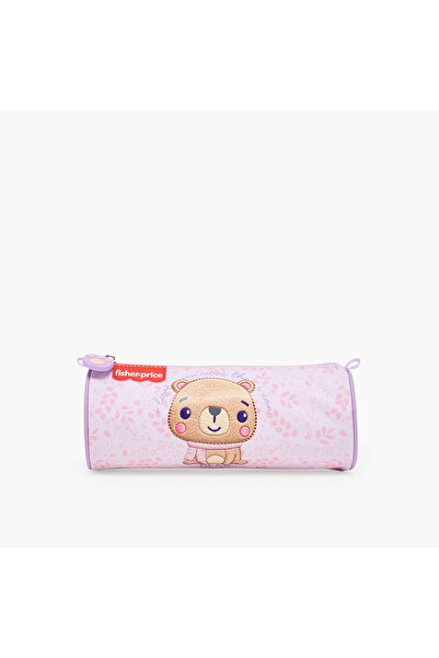 FISHER PRICE Fisher-Price Bear Embroidered Pencil Pouch with Zip Closure