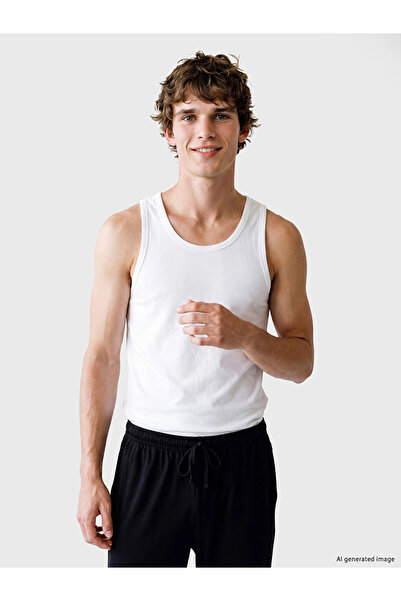 LC Waikiki White U-Neck Men's Undershirt 2-Pack