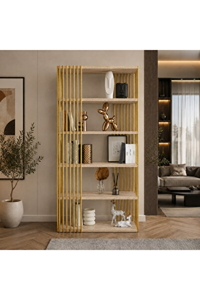 EDMONDA EV AKSESUAR GOLD METAL KİTAPLIK