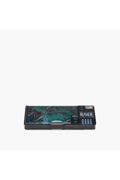 Juniors Dinosaur Print Pencil Case with Calculator