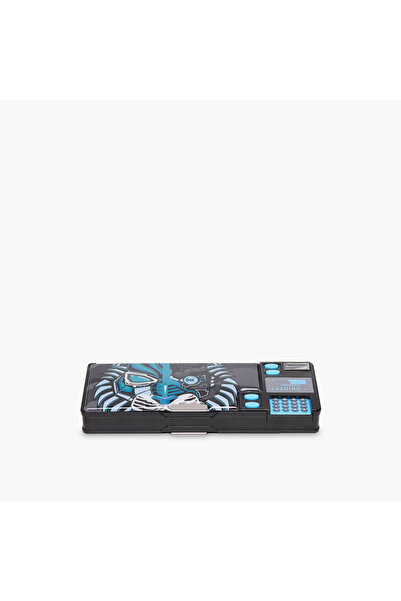 Juniors Tiger Print Pencil Case with Calculator