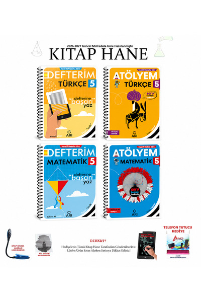 Arı Yayıncılık 2026-2027 5. Sınıf Defterim Ve Atölyem Türkçe Matematik Soru B...