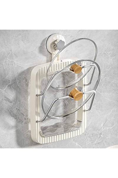 Arabest 2-Tier Cabinet Door Cookware Lid Organizer,Wall Mounted Adhesive Lid ...