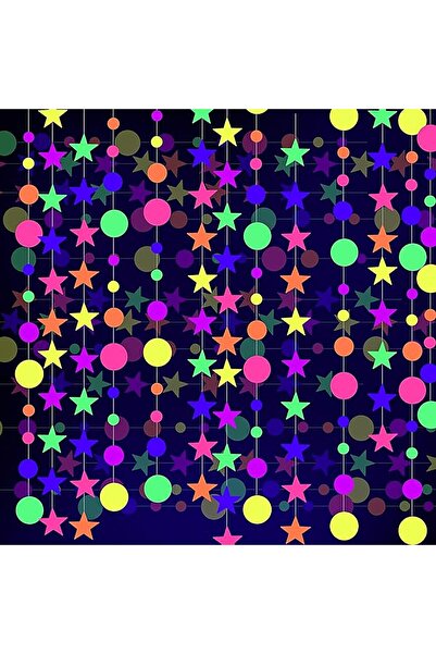 Arabest 118 Feet Polka Dot and Star Party Decoration Ribbon Set,Reusable Pape...
