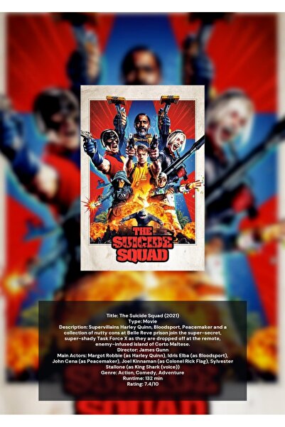 OEM Αφίσα Ινφορματικού Γραφήματος Suicide Squad, Δράση Υπερηρώων, Χαρτόνι 250...
