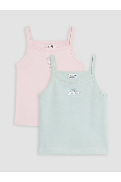 LC Waikiki Pink Hello Kitty Printed Girls' Undershirt 2-Pack