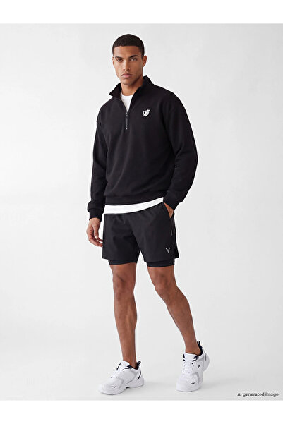 LC Waikiki Black Regular Fit Men's Tights Shorts