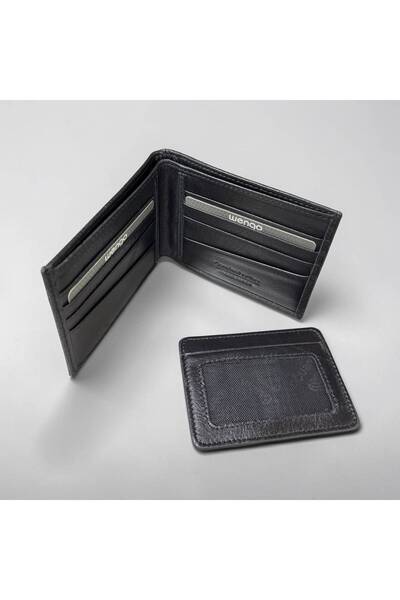 Wengo Genuine Natural Leather Kangaroo Model Horizontal Leather Wallet with R...