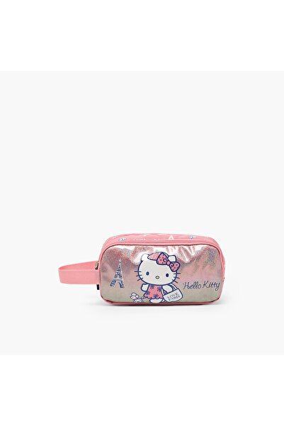 SANRIO Hello Kitty Print Pencil Pouch with 2 Compartments