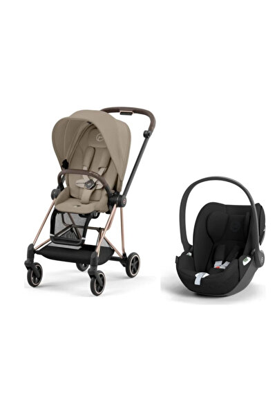 Cybex Mios Travel Sistem | Rosegold Cozy Beige & Cloud T Plus Sephia Black