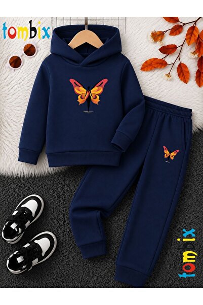 tombix Σετ παιδικής φόρμας με στάμπα Little Fairy, χοντρό χειμερινό μπλουζάκι...