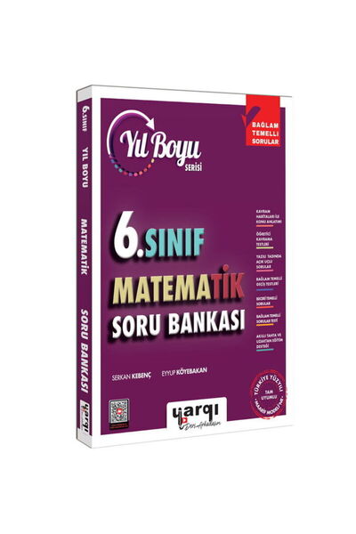 Yargı Yayınları Yargı Ders Arkadaşım 6.Sınıf Matematik Yıl Boyu Soru Bankası