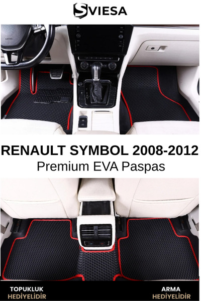 Sviesa EVA Renault Symbol 2008-2012 Uyumlu Araç Paspas Havuzlu Taban Su Geçir...