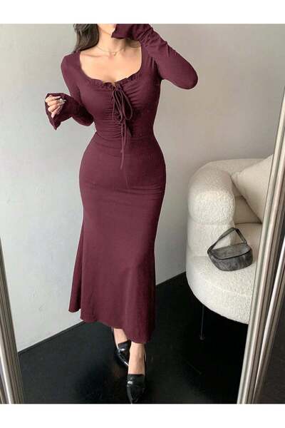 Sheya Rochie maxi, bordo - M