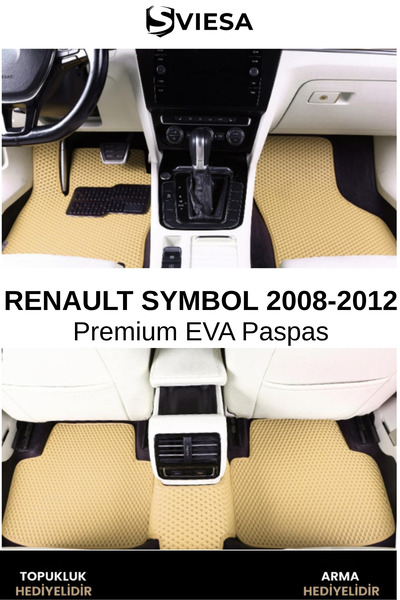 Sviesa EVA Renault Symbol 2008-2012 Uyumlu Araç Paspas Havuzlu Taban Su Geçir...