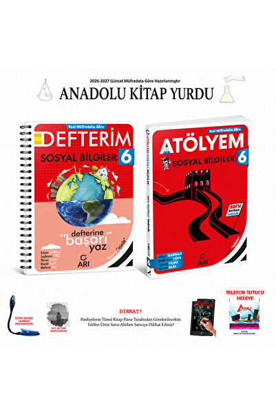 Arı Yayıncılık 2026-2027 6. Sınıf Defterim Ve Atölyem Sosyal Bilgiler Soru Ba...
