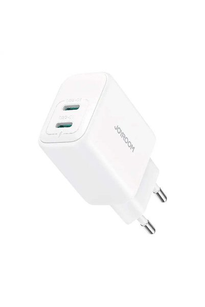 Joyroom Φορτιστής Δικτύου JR-TCF12, PD65W, 2xUSB-C - Λευκό