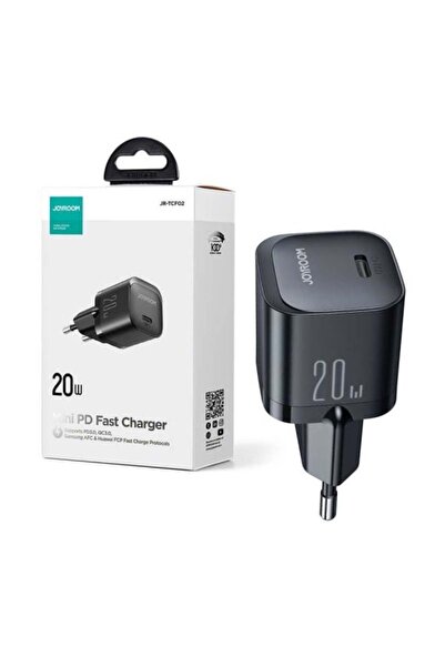 Joyroom Φορτιστής Πρίζας JR-TCF 02, 20 W, 1 xUSB-C, PD, Συμπαγής - Μαύρο