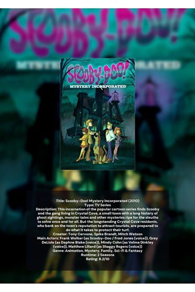 OEM Poster Infografic Scooby-Doo! Mistere Incorporate, Design Colectionar, Ca...